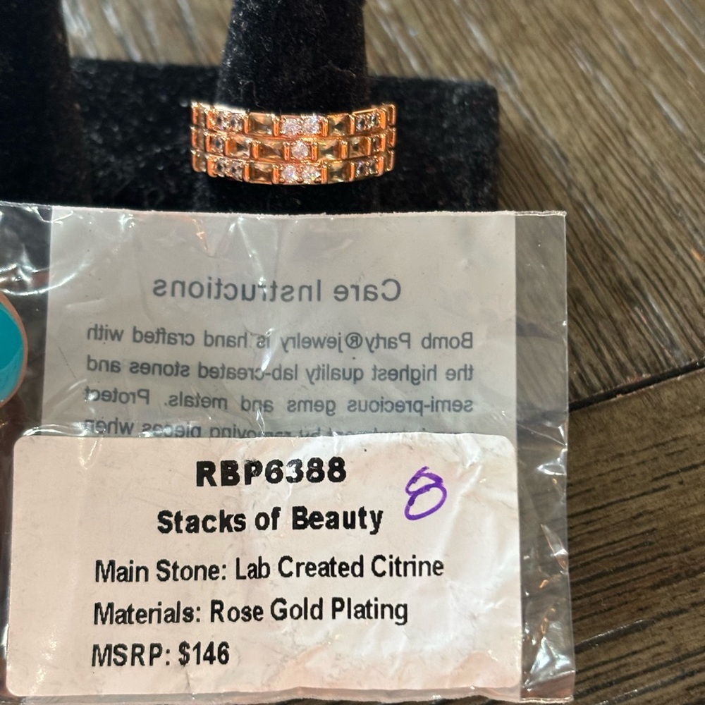 Bomb Party Ring Size 8 “Stacks Of Beauty” RBP6388